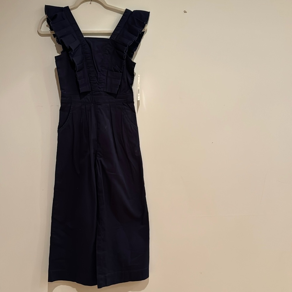Navy sleevless pant romper